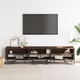 TV stand made of engineered wood in brown oak, 180x34x41 cm by , TV Furniture - Ref: Foro24-848578, Price: 101,95 €, Discount: %