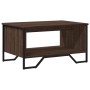 Mesa de centro madera de ingeniería marrón roble 75x51x40 cm de , Mesas de centro - Ref: Foro24-848488, Precio: 60,99 €, Desc...