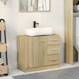 Armario para lavabo madera contrachapada color roble 63x30x54cm de , Muebles de baño - Ref: Foro24-849633, Precio: 77,10 €, D...