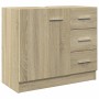 Waschbeckenunterschrank aus Sperrholz in Eichenfarbe, 63x30x54cm. von , Badezimmermöbel - Ref: Foro24-849633, Preis: 77,10 €,...