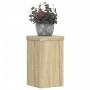 Plant stands 2 units oak wood Sonoma 10x10x18 cm by , Pot stands - Ref: Foro24-852881, Price: 21,14 €, Discount: %