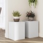 Soportes de plantas 2 uds madera ingeniería blanco 25x25x35 cm de , Soportes para macetas - Ref: Foro24-852906, Precio: 44,07...