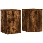 Soportes de plantas 2 uds madera roble ahumado 25x25x35 cm de , Soportes para macetas - Ref: Foro24-852910, Precio: 42,98 €, ...