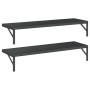 Estantes de pared 2 uds acero inoxidable negro 100x30 cm de , Estantes y estanterías - Ref: Foro24-3214512, Precio: 77,13 €, ...