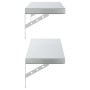 Wall shelves 2 units stainless steel silver 100x23.5 cm by , Shelves and shelves - Ref: Foro24-3214504, Price: 59,59 €, Disco...