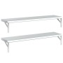 Wall shelves 2 units stainless steel silver 100x23.5 cm by , Shelves and shelves - Ref: Foro24-3214504, Price: 59,59 €, Disco...