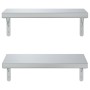 Wall shelves 2 units stainless steel silver 50x23.5 cm by , Shelves and shelves - Ref: Foro24-3214510, Price: 47,99 €, Discou...