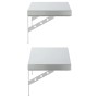 Wall shelves 2 units stainless steel silver 50x23.5 cm by , Shelves and shelves - Ref: Foro24-3214510, Price: 47,99 €, Discou...