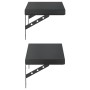 Estantes de pared 2 uds acero inoxidable negro 50x23,5 cm de , Estantes y estanterías - Ref: Foro24-3214519, Precio: 43,08 €,...