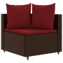 Set of 6 garden sofas and brown synthetic rattan cushions by , Garden sets - Ref: Foro24-3308397, Price: 365,76 €, Discount: %