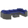 Garden sofa set with 10 pieces of synthetic gray rattan cushions by , Garden sets - Ref: Foro24-3308407, Price: 605,15 €, Dis...