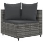 Garden sofa set 4 pieces with gray synthetic rattan cushions by , Garden sets - Ref: Foro24-3308458, Price: 256,99 €, Discoun...