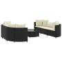 7-piece garden sofa set with black synthetic rattan cushions by , Garden sets - Ref: Foro24-3308432, Price: 459,56 €, Discoun...