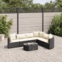 7-piece garden sofa set with black synthetic rattan cushions by , Garden sets - Ref: Foro24-3308376, Price: 438,20 €, Discoun...