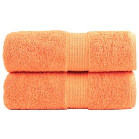 Zwei Handtücher, 100% Baumwolle, orange, 30x30 cm, 600 g/m². von , Handtücher - Ref: Foro24-137371, Preis: 9,99 €, Rabatt: %