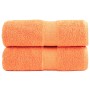 Zwei Handtücher, 100% Baumwolle, orange, 30x30 cm, 600 g/m². von , Handtücher - Ref: Foro24-137371, Preis: 9,99 €, Rabatt: %