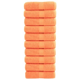 Towels 10 units 100% cotton orange 30x30 cm 600 gsm by , Towels - Ref: Foro24-137373, Price: 18,99 €, Discount: %