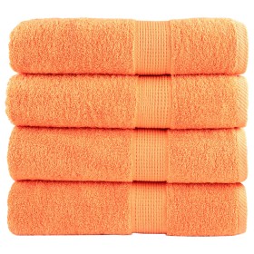 4er-Pack Handtücher aus 100% Baumwolle in Orange, 50x100 cm, 600 g/m². von , Handtücher - Ref: Foro24-137378, Preis: 27,00 €,...