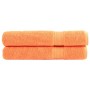 Toallas de sauna 2 uds 100% algodón naranja 80x100 cm 600 gsm de , Toallas - Ref: Foro24-137386, Precio: 42,45 €, Descuento: %