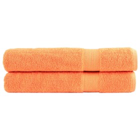 Sauna towels 2 units 100% cotton orange 80x100 cm 600 gsm by , Towels - Ref: Foro24-137386, Price: 40,99 €, Discount: %