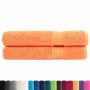 Toallas de sauna 2 uds 100% algodón naranja 80x100 cm 600 gsm de , Toallas - Ref: Foro24-137386, Precio: 42,45 €, Descuento: %