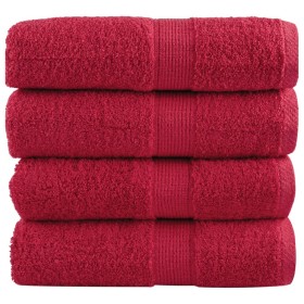 Guest towels 4 units 100% cotton red 30x50 cm 600 gsm by , Towels - Ref: Foro24-137399, Price: 14,99 €, Discount: %