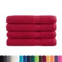 Toallas premium 4 uds 100% algodón rojo 100x200 cm 600 gsm de , Toallas - Ref: Foro24-137414, Precio: 92,34 €, Descuento: %