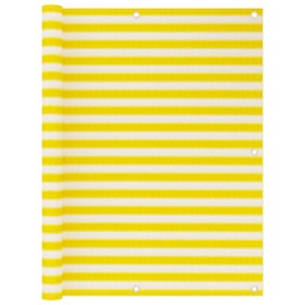 Toldo para balcón HDPE amarillo y blanco 120x500 cm de vidaXL, Sombrillas - Ref: Foro24-310882, Precio: 13,95 €, Descuento: %