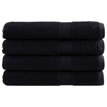 Toallas de sauna 4 uds 100% algodón negro 80x200 cm 600 gsm de , Toallas - Ref: Foro24-137435, Precio: 74,27 €, Descuento: %