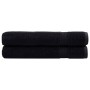 Premium towels 2 units 100% cotton black 100x200 cm 600 gsm by , Towels - Ref: Foro24-137437, Price: 50,55 €, Discount: %