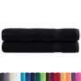 Toallas premium 2 uds 100% algodón negro 100x200 cm 600 gsm de , Toallas - Ref: Foro24-137437, Precio: 55,96 €, Descuento: %