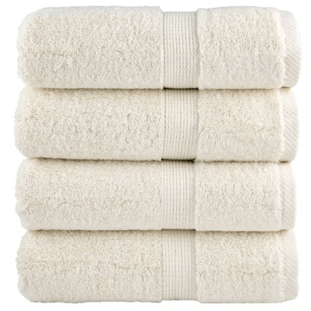 4 units of cream-colored towels, 100% cotton, 30x30 cm, 600 gsm by , Towels - Ref: Foro24-137468, Price: 12,99 €, Discount: %