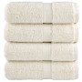 4 units of cream-colored towels, 100% cotton, 30x30 cm, 600 gsm by , Towels - Ref: Foro24-137468, Price: 12,99 €, Discount: %