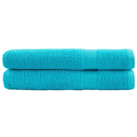 Premium towels 2 units 100% cotton turquoise 100x200 cm 600 gsm by , Towels - Ref: Foro24-137461, Price: 50,99 €, Discount: %