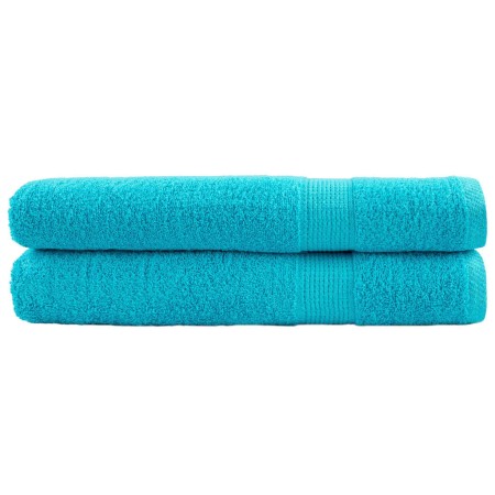 Premium towels 2 units 100% cotton turquoise 100x200 cm 600 gsm by , Towels - Ref: Foro24-137461, Price: 54,61 €, Discount: %