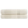 Toallas de sauna 2 uds 100% algodón crema 80x200 cm 600 gsm de , Toallas - Ref: Foro24-137482, Precio: 39,40 €, Descuento: %