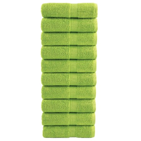 Guest towels 10 units, apple green cotton, 30x50 cm, 600 gsm by , Towels - Ref: Foro24-137496, Price: 25,58 €, Discount: %