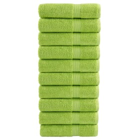 Toallas de baño 10 uds 100% algodón verde 100x150 cm 600 gsm de , Toallas - Ref: Foro24-137505, Precio: 165,96 €, Descuento: %