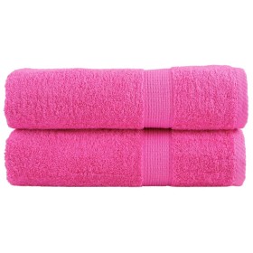 Shower towels 2 units 100% cotton pink 70x140 cm 600 gsm by , Towels - Ref: Foro24-137524, Price: 26,99 €, Discount: %