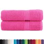 Toallas de ducha 2 uds 100% algodón rosa 70x140 cm 600 gsm de , Toallas - Ref: Foro24-137524, Precio: 26,81 €, Descuento: %