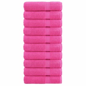 Shower towels 10 pcs 100% cotton pink 70x140 cm 600 gsm by , Towels - Ref: Foro24-137526, Price: 108,43 €, Discount: %