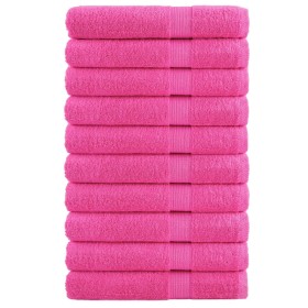 Sauna towels 10 units 100% cotton pink 80x100 cm 600 gsm by , Towels - Ref: Foro24-137532, Price: 174,99 €, Discount: %