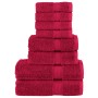 Juego de toallas 8 piezas 100% algodón rojo 600 gsm de , Toallas - Ref: Foro24-137547, Precio: 50,26 €, Descuento: %