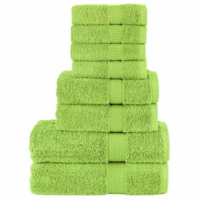 8-teiliges Handtuchset aus 100% Baumwolle in Apfelgrün, 600 g/m². von , Handtücher - Ref: Foro24-137551, Preis: 43,99 €, Raba...