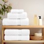 Set of 12 white 100% cotton towels 600 gsm by , Towels - Ref: Foro24-137570, Price: 62,81 €, Discount: %