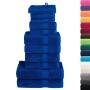 Juego de toallas 12 piezas 100% algodón azul 600 gsm de , Toallas - Ref: Foro24-137572, Precio: 54,99 €, Descuento: %