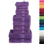 Juego de toallas 12 piezas 100% algodón morado 600 gsm de , Toallas - Ref: Foro24-137579, Precio: 54,63 €, Descuento: %