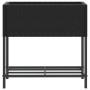 Planter with black synthetic rattan shelf by , Pots and planters - Ref: Foro24-366387, Price: 61,29 €, Discount: %