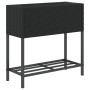 Planter with black synthetic rattan shelf by , Pots and planters - Ref: Foro24-366387, Price: 61,29 €, Discount: %