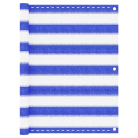 Balcony awning in blue and white HDPE 75x300 cm by vidaXL, Umbrellas - Ref: Foro24-310884, Price: 13,29 €, Discount: %